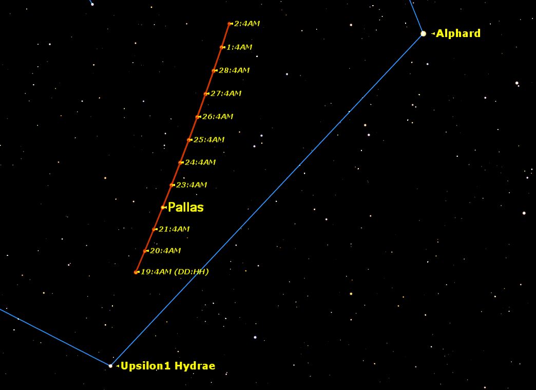 Spot Huge Asteroid Pallas in the Night Sky This Week